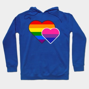 Bisexual Double Heart Hoodie